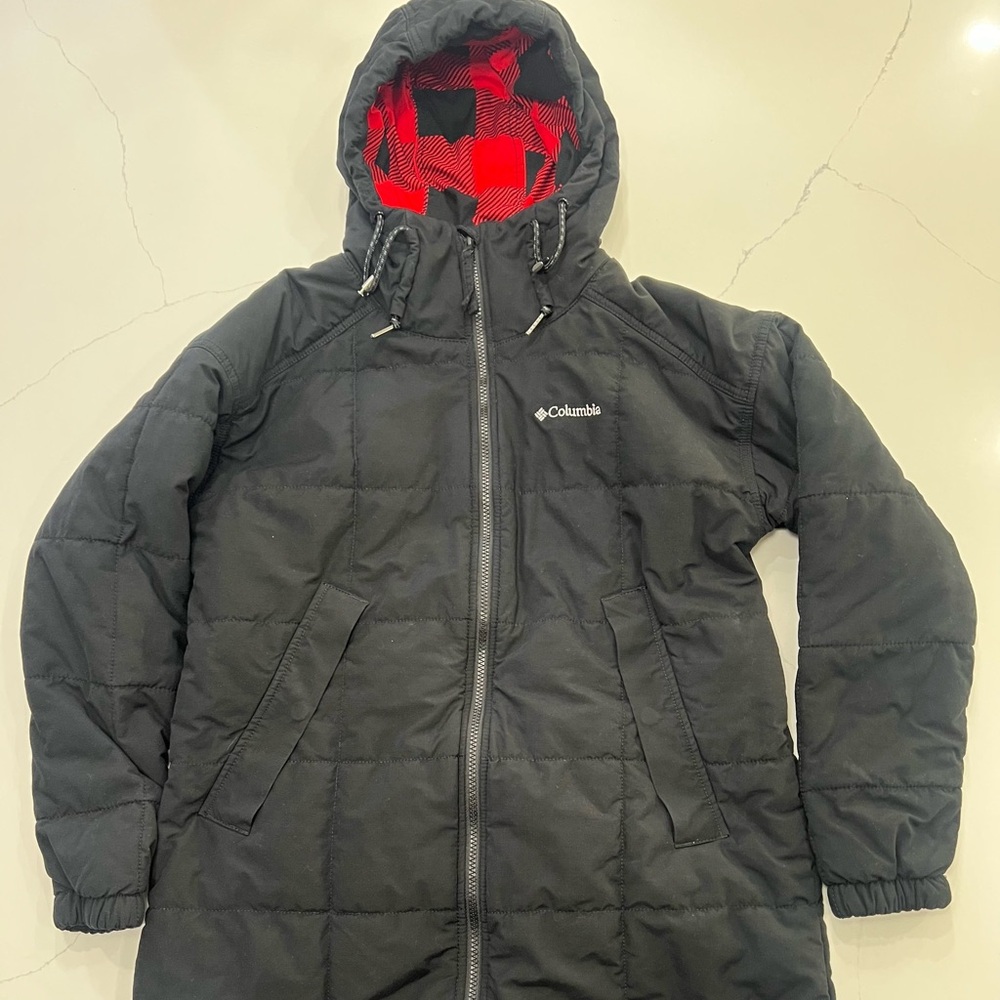 Columbia Chatfield Hill Novelty WL8767-010 Jacket Small Black Red Plaid Full Zip